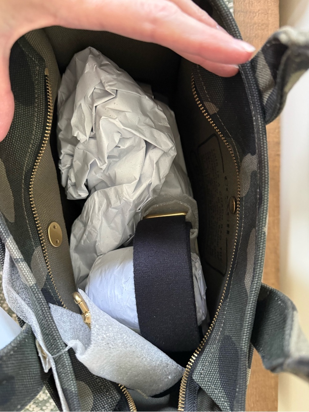 Coach Camo Canvas Tote - Large - Picture 4 of 6